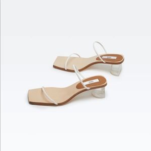 New with Box Miista White Heeled Strappy Sandals